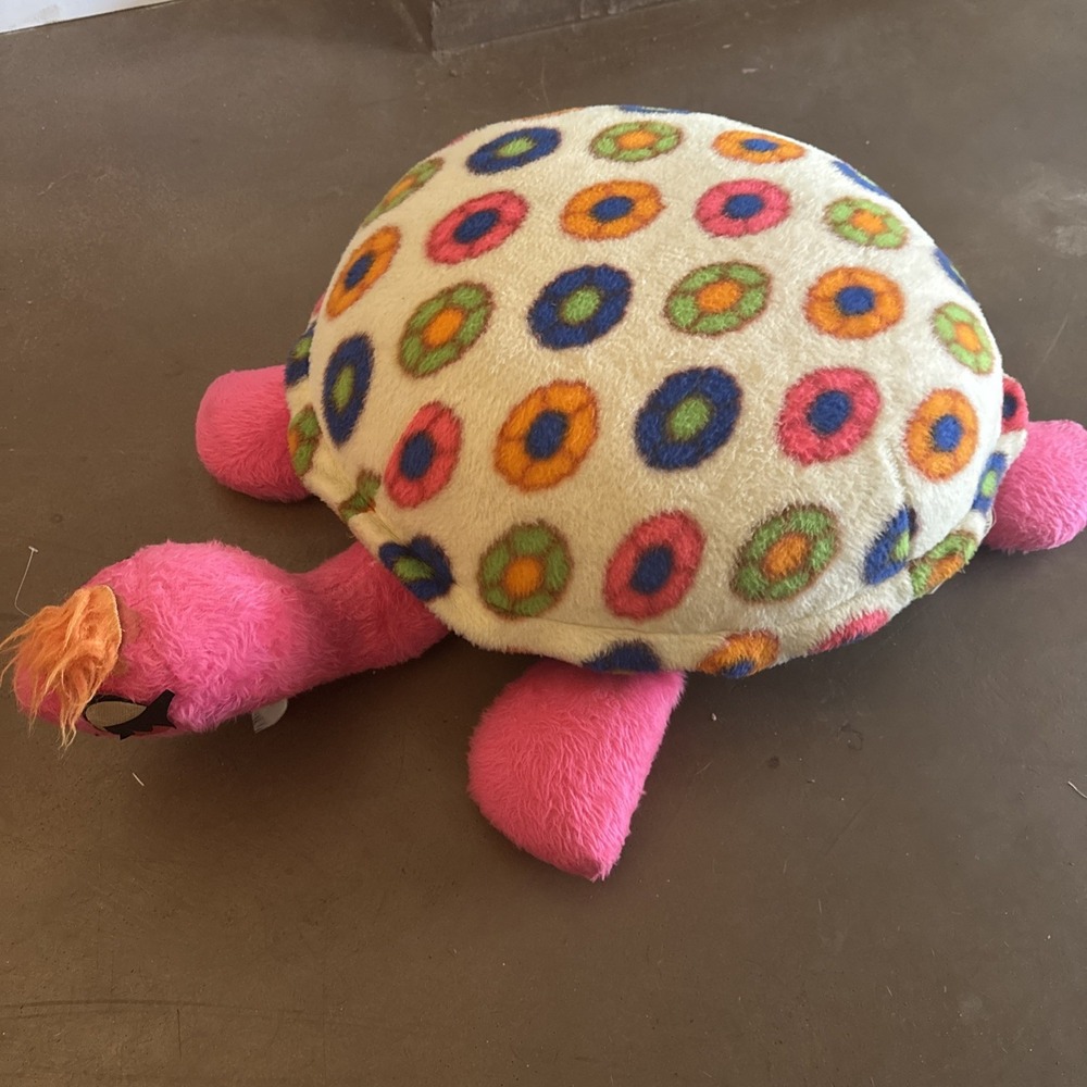 STUFFED TURTLE ANIMAL FOOTSTOOL OTTOMAN ELKA TOYS RETRO